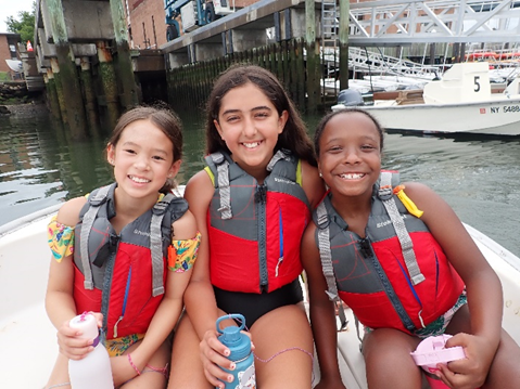Kids on a boat