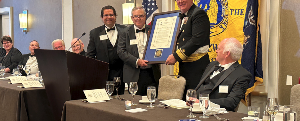 RADM Alfultis Honored by Marine Society
