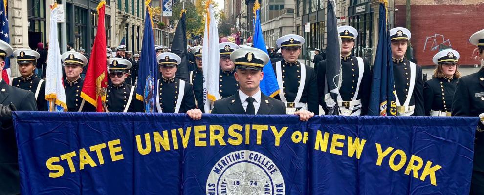 Maritime Cadets Join Fellow Maritime Academies in NYC Veterans Day Parade