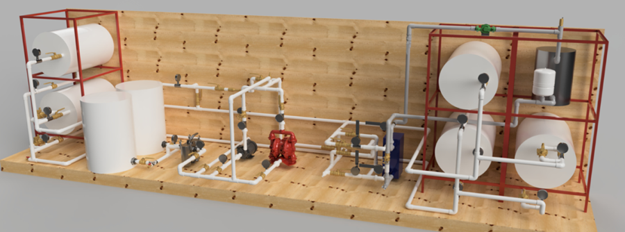 CAD of pump lab design